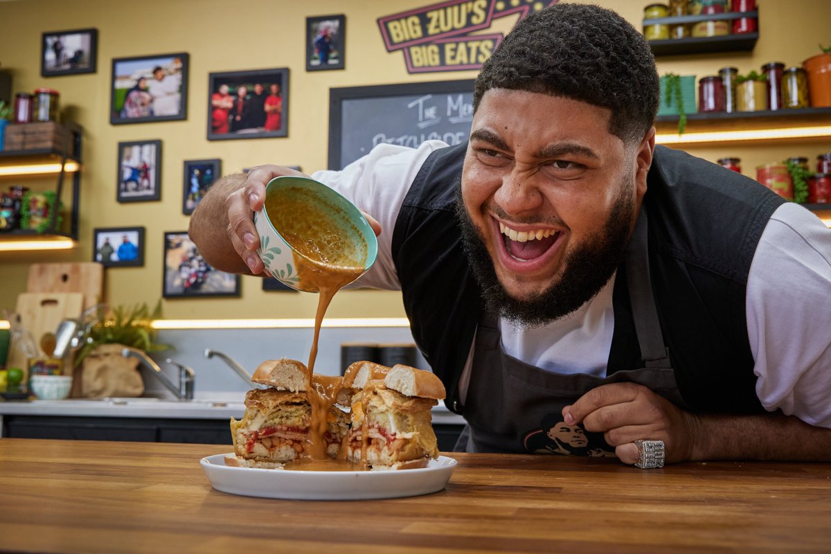 BritishComedy's tweet photo. Big Zuu's Big Eats Series 4 starts on @DaveChannel on Monday 25th. Fancy a free meal, cooked by @ItsBigZuu? Apply via this link for tickets to attend his pop-up restaurant in London: https://t.co/7jYyIMMkrh https://t.co/mXQxbwgX1a
