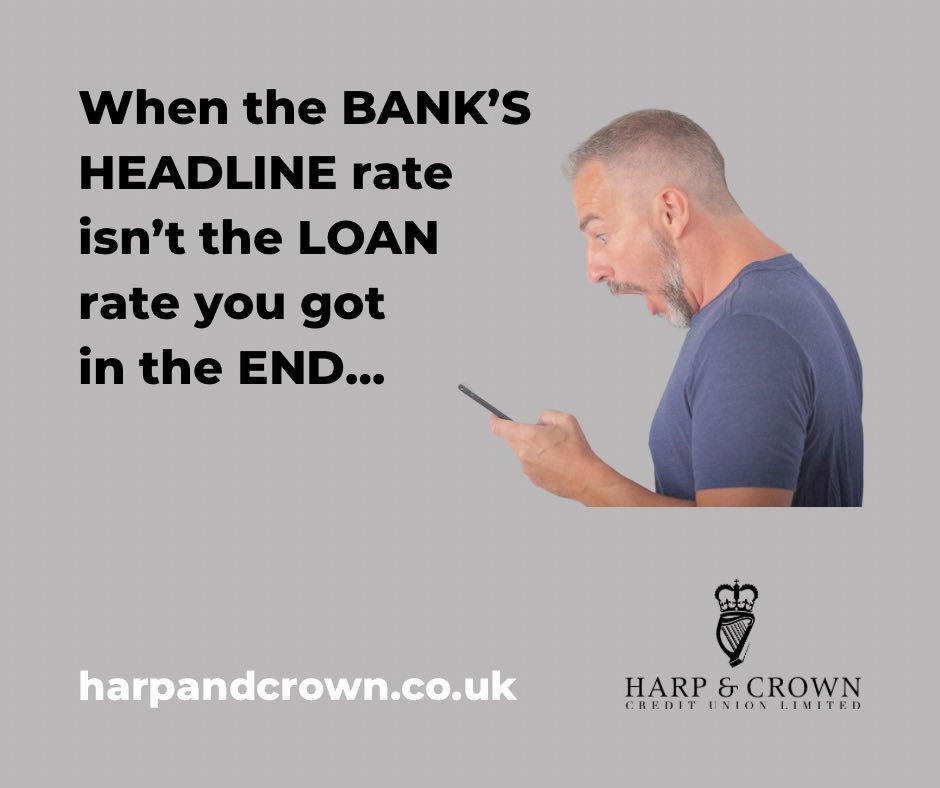 HarpandCrownCU's tweet photo. ✅What you SEE is what YOU GET with our CREDIT UNION LOAN rates.
Our lower interest loans range from 3.9%-12% APR. Ts/Cs apply.
Get in touch!
📧creditunion@harpandcrown.co.uk
☎️028 9068 5198
#creditunion #PoliceFamily #CreditUnionsVsBanks #CreditUnionLoans #ethicalborrowing https://t.co/izAtjW0rVH