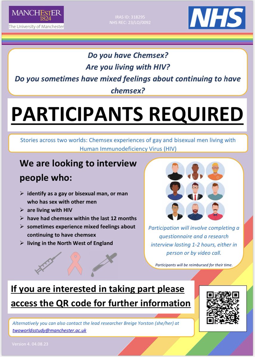 TwoWorldsStudy's tweet photo. ⭐️STUDY UPDATE⭐️

Thank you everyone who has shared their experiences so far! We have a few final interview slots available, so if you’re a #gay or #bi man living with #HIV and engaging in #chemsex and would like to take part register here: 

https://t.co/AcGwnPUvBj https://t.co/JSAX7jWPmH