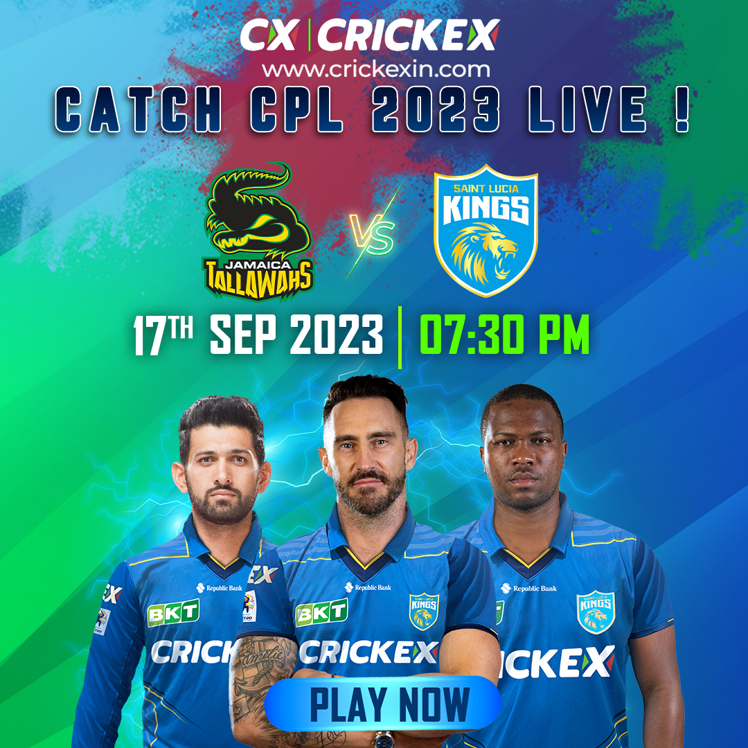 crickex_info's tweet photo. CPL 2023 Alert! 🔔
Jamaica Tallawahs take on Saint Lucia Kings TONIGHT! "🏏🌟
Who's your pick to win this thrilling encounter? Make your predictions on Crickex and stand a chance to WIN CASH PRIZES! 💰🏆
#crickexinfo #crickex #favouriteteam #caribbeanpremierleague #CPL2023 https://t.co/s4WMiRjQNa