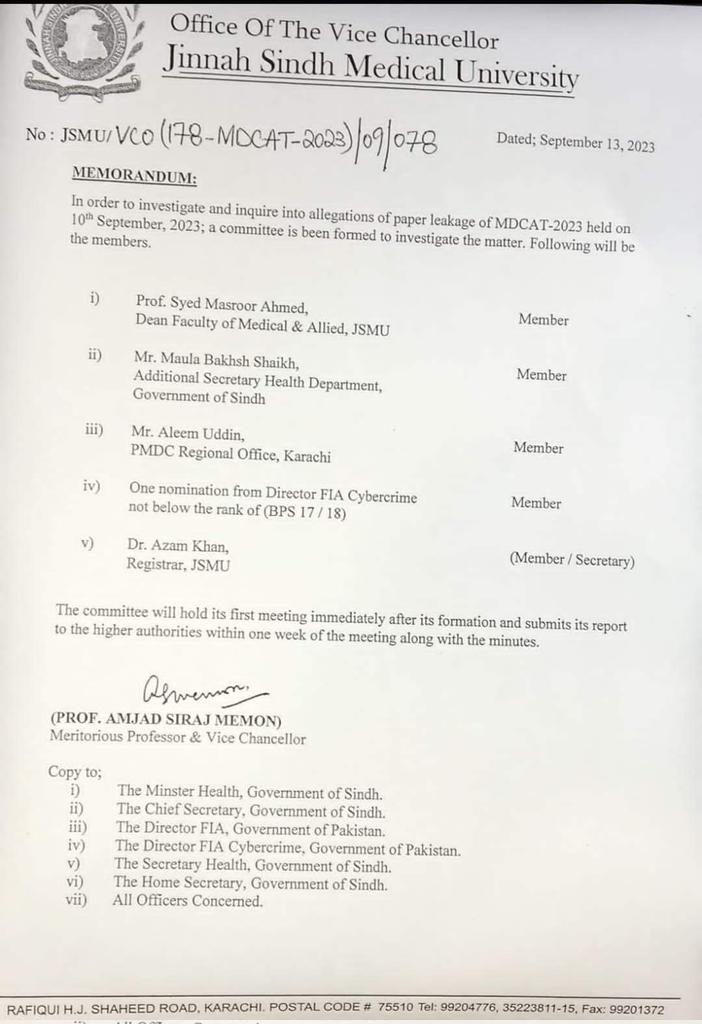 drimranaliarain's tweet photo. As per commitment of HM,VC 

Joint committee including, JSMU, Health department and FIA has been constituted for the enquiry of leaked MDCAT paper 

Hope justice will prevail 

Long live YDA
#ReconductETEAMDCAT https://t.co/6dpWmBCtE9