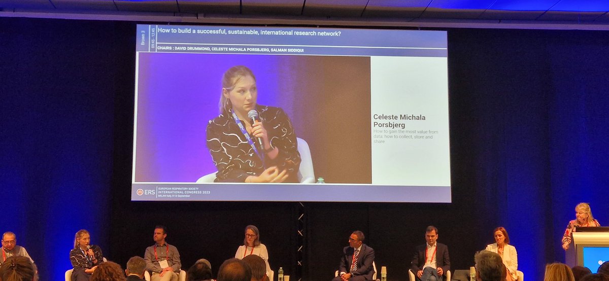 Our previous chair @LucyD28 giving her experiences working with international research networks at the #ERSCongress @beatpcd #patientrepresentative #PCD #collaboration