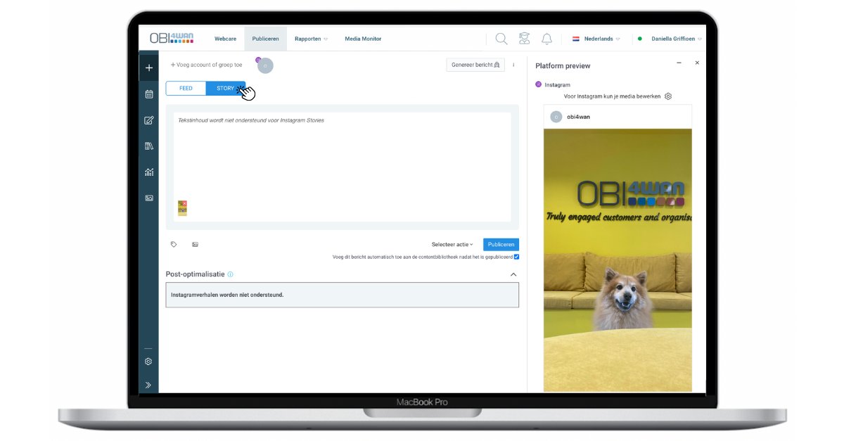 Wist je dat je Instagram Stories kunt maken, plannen en posten rechtstreeks vanuit de OBI Engage omgeving? 🌟 Ontdek de publishing module hier: bit.ly/3QF3rNv