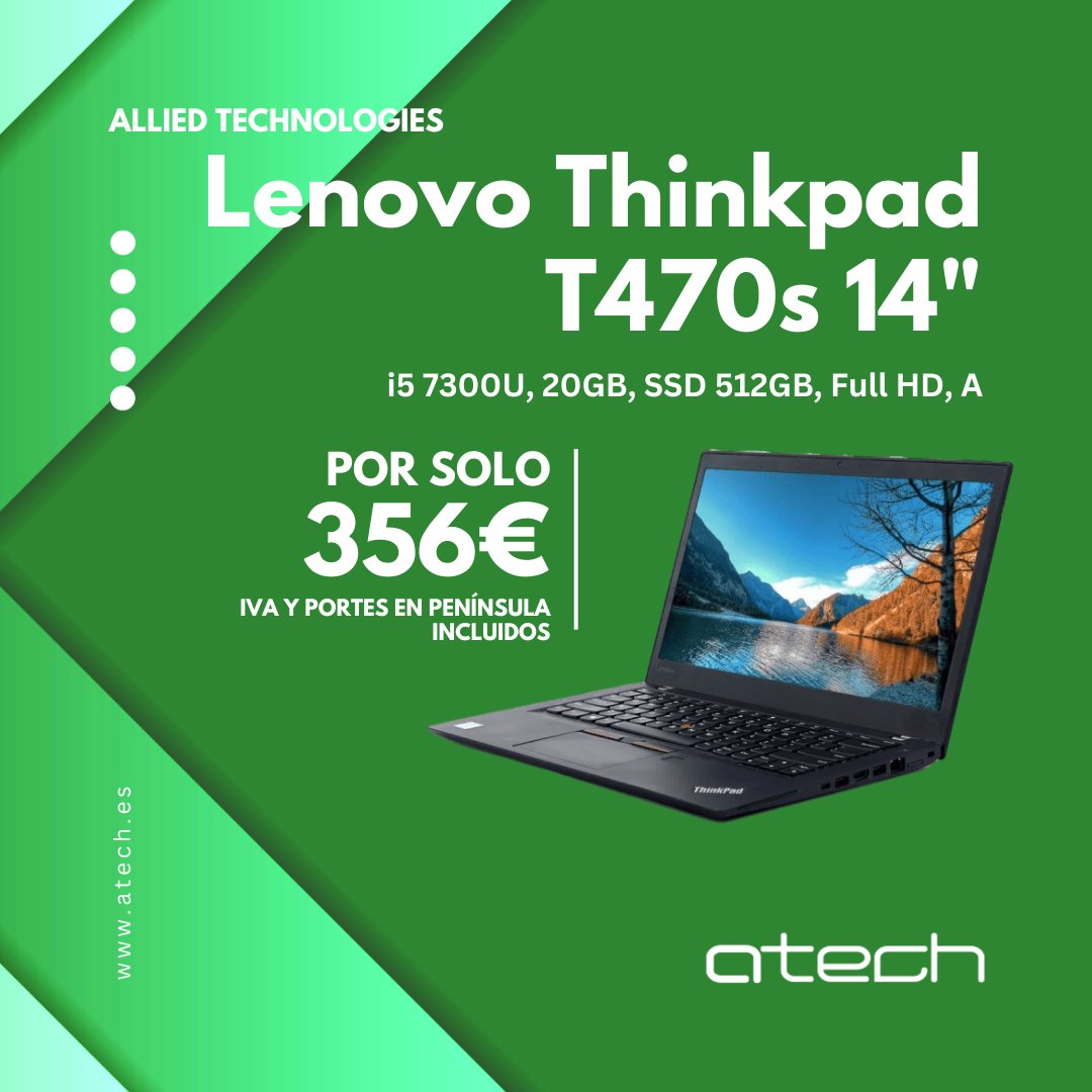 Atech_Malaga's tweet photo. Oferta limitada: Portátiles reacondicionados de alta calidad a precios bajos en ATECH. Marcas líderes, rendimiento excepcional. Grados estéticos A+ a KM0.

Contacta: 

📲 662 15 86 89, 
📧 promociones@atech.es,
🖱 https://t.co/NwC4DH0SRw

 ¡Renueva tu equipo ahora! https://t.co/E8ogIkeSvv