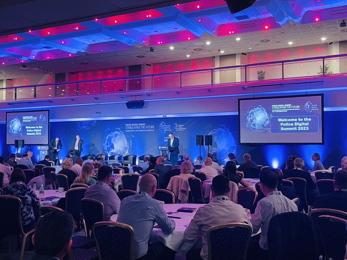 And we're off! The Police Digital Summit is underway and the room is full. Looking forward to hearing from a variety of colleagues across policing and technology and hosting some interesting engagement sessions. Thanks to our sponsors for making this happen 🤲  #PDSSummit23