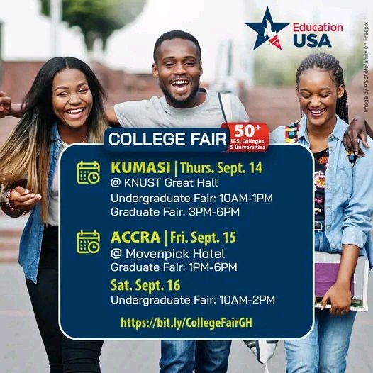 campus_arena's tweet photo. First 500 people at the Undergraduate Fair tomorrow will receive an #EducationUSA souvenir tote bag
Don't forget KNUST Great Hall 👌
#CampusArena https://t.co/b5PXzcNOcS