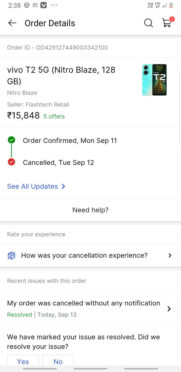 <a href="/flipkartsupport/">FlipkartSupport</a> 
<a href="/Flipkart/">Flipkart</a> 
My order was cancelled  by seller without my any resion 
I have paid with credit card 
I have order for birthday gift and stil i didn't  receive  my refund 
Stuck my money  without my any issu who wil paid for holding my money
 OD429127449003342100