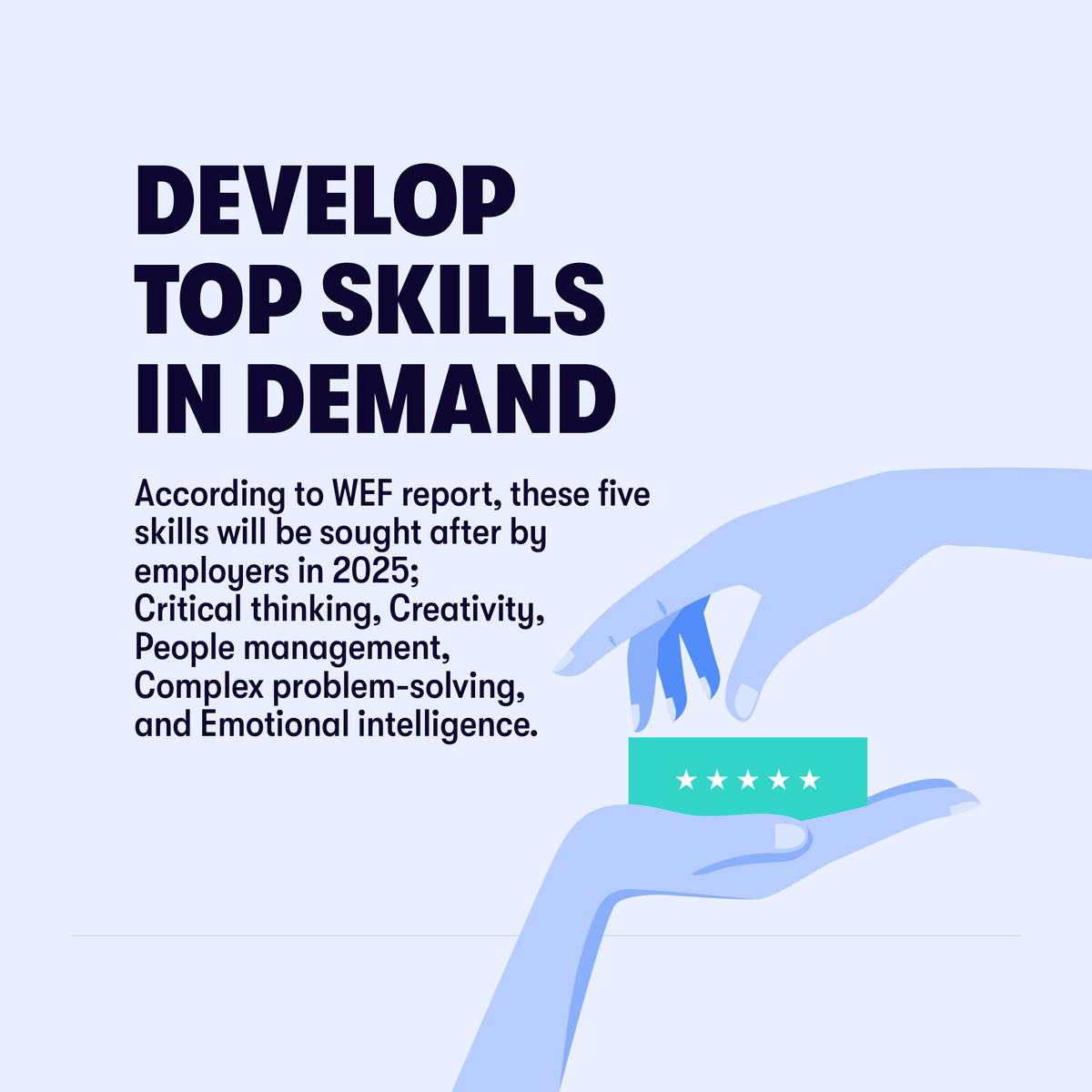 landahq's tweet photo. Start your journey to stay relevant in the workplace and master the most in-demand skills on Landa. Contact sales on https://t.co/dn5vzaLoAc to get started.
#TopSkills #WEFReport #FutureOfWork https://t.co/JxLHiowwJZ