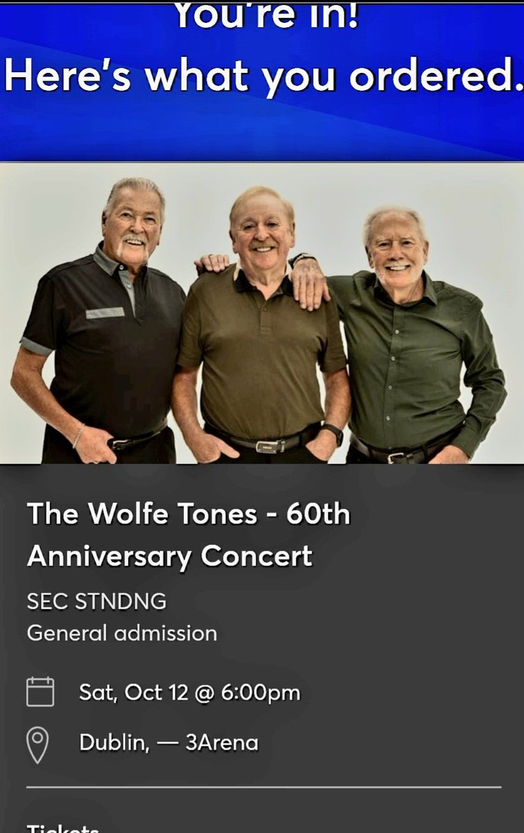 @wolfetones
 60th anniversary concert sorted. See ya there #joeduffy #letthepeoplesing