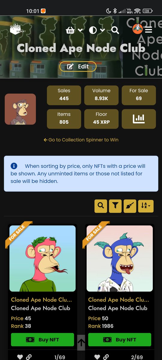 Not checked for a while but looking mighty good!

FP - 45 $XRP
Supply 10k → 🔥 → 805

5 new 🦧 w00t! Apes minted

If you got 🧪 Cloned Apes you are making money
If you got 🦧 w00t! Apes you are making money

Feels weird doesn't it 🤭
Buy better #xrpl 
#xrp #XRPLCommunity