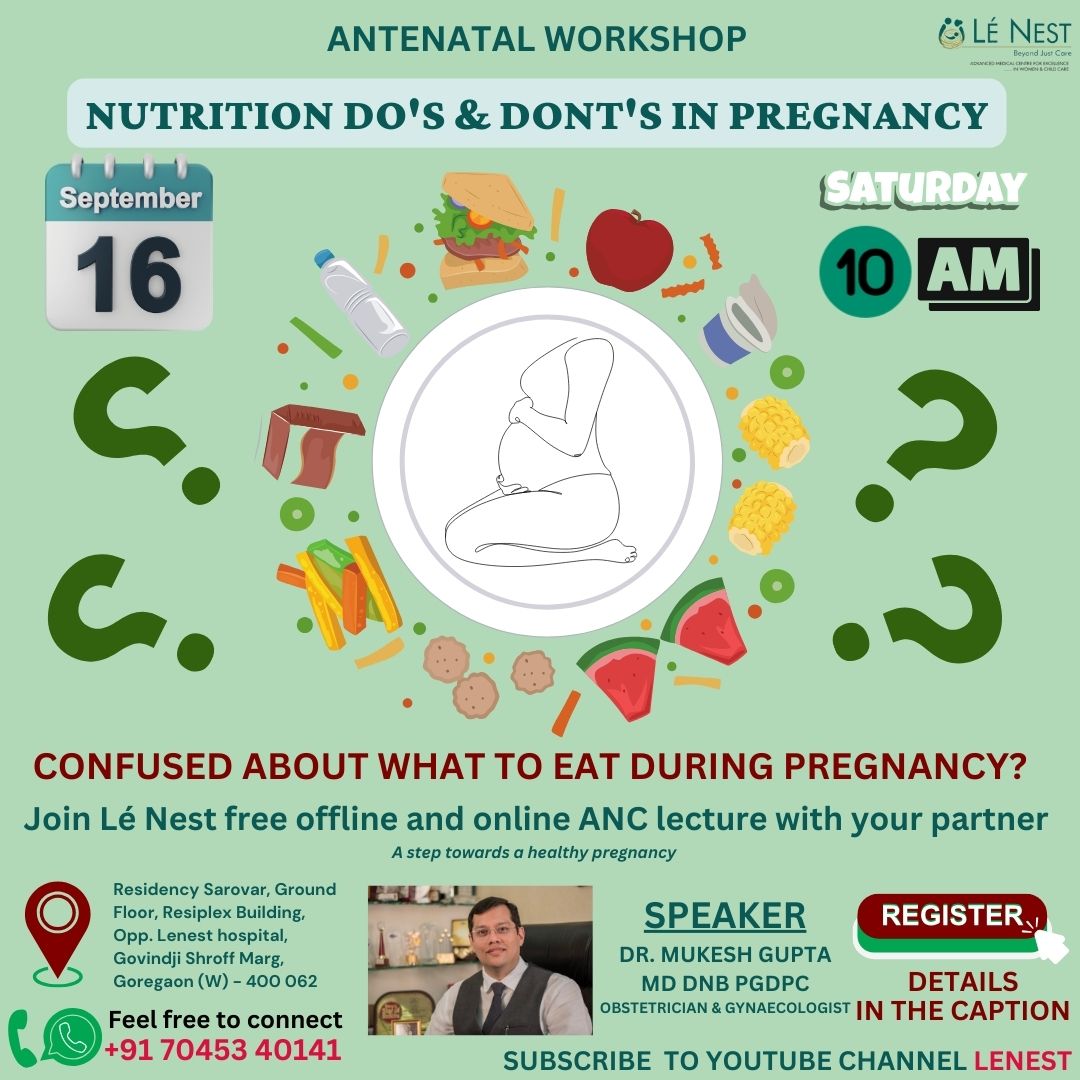 lenestindia's tweet photo. FREE OFFLINE ANTENATAL WORKSHOP ON NUTRITION DO’s &amp; DONT’s IN PREGNANCY
Ideal for pregnant women &amp; those planning pregnancy. 

Join us with your partners on 16th September (Saturday), 10 AM at Hotel Residency Sarovar. 

Register Now
https://t.co/lCZ7rtFun1

More Details in post. https://t.co/FgxOljBzCr