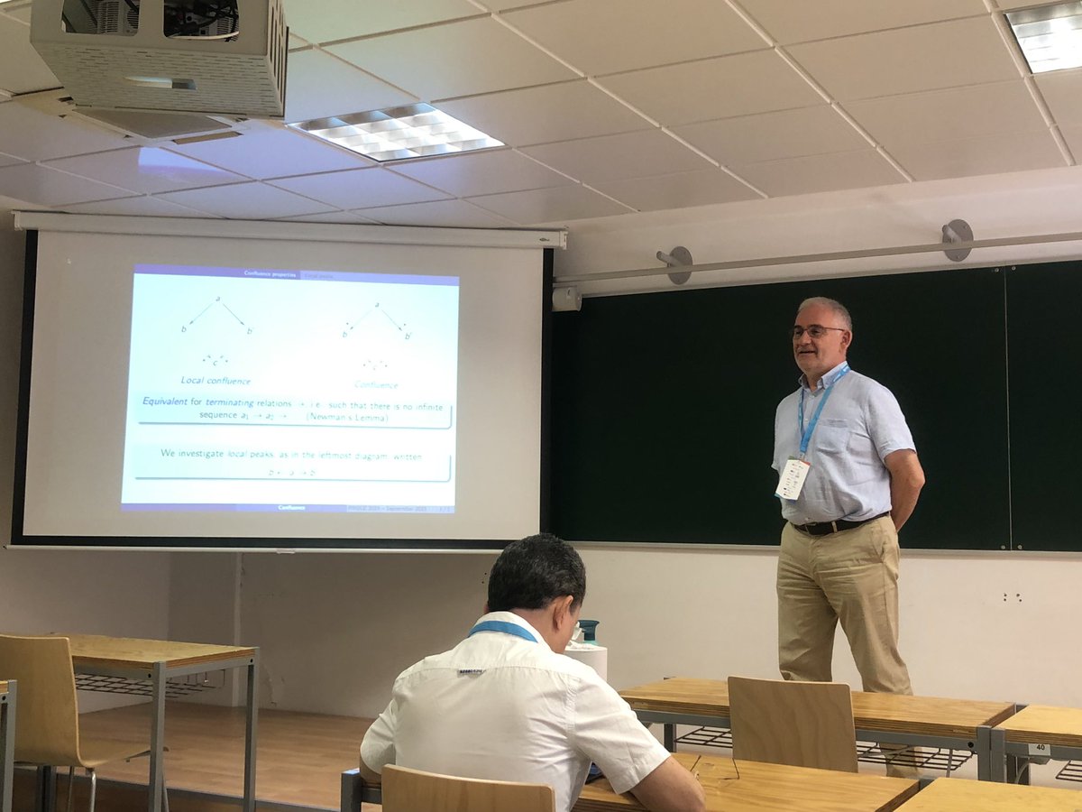 LauraPanizo's tweet image. La segunda sesión de #PROLE es sobre confluencia. Salvador Lucas presenta los trabajos de esta sesión. #SISTEDES2023