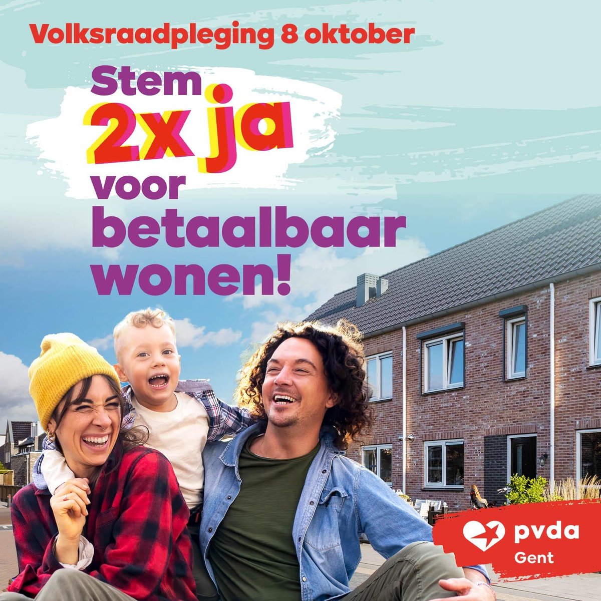 Retweet als je ook 2x JA stemt voor betaalbaar wonen.