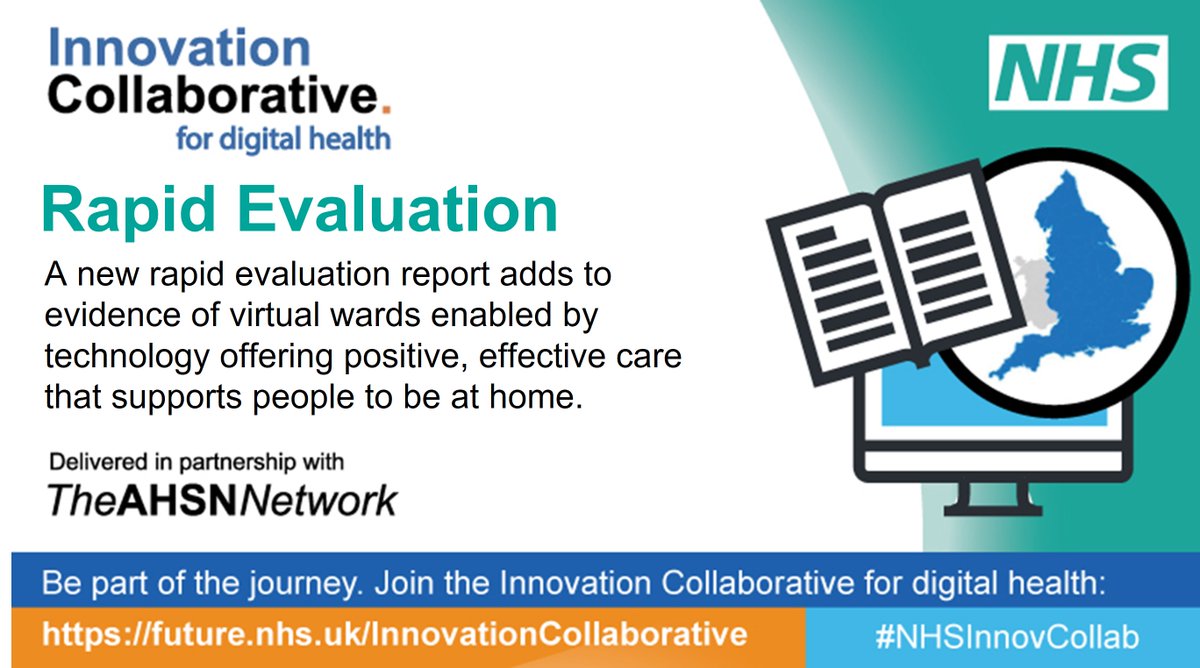 NEW #NHSInnovCollab rapid evaluation shows the positive impact of a COPD #virtualward enabled by technology #DigitalHomeCare

Read the report summary at: england.nhs.uk/publication/ra…

<a href="/WestHertsNHS/">West Herts Teaching Hospitals NHS Trust</a> @AHSNNetwork <a href="/NHSTransform/">Transforming health and care</a> <a href="/NHSEngland/">NHS England</a> <a href="/HealthInnovMcr/">Health Innovation Manchester</a> <a href="/EasternAHSN/">Eastern AHSN</a> <a href="/CLCHNHSTrust/">CLCH NHS Trust</a>