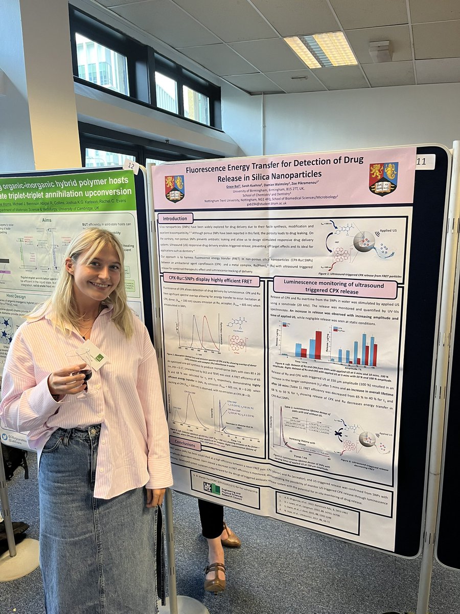 UoBChemistry (@uobchemistry) on Twitter photo Congratulations to Grace Ball <a href="/PikramenouGroup/">PikramenouGroup</a> for her poster prize <a href="/RSC_Photochem/">RSC Photophysics & Photochemistry Group</a> meeting #Fluorescent #Silica #Nanoparticles #Detection #Antiobiotics 👏👏 Congratulations to Grace Ball <a href="/PikramenouGroup/">PikramenouGroup</a> for her poster prize <a href="/RSC_Photochem/">RSC Photophysics & Photochemistry Group</a> meeting #Fluorescent #Silica #Nanoparticles #Detection #Antiobiotics 👏👏