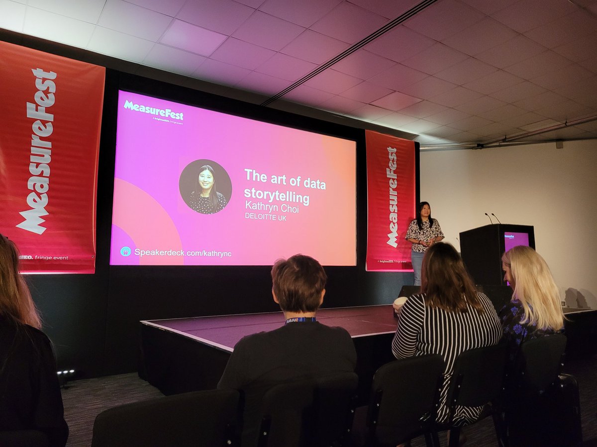 Measure Fest at #BrightonSEO kicks off with Kathryn! Looking forward to the sessions and being back on stage myself later too!