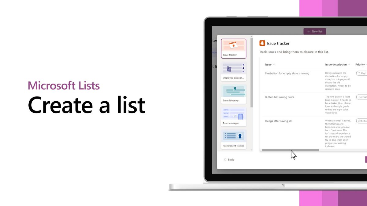 SharePoint's tweet image. 😎 Back to basics - Creating a list with Microsoft Lists

Organize work with Microsoft Lists. Start from scratch, an existing list, or use a template. Dive in via Microsoft 365, Teams, or SharePoint.

Watch this video → msft.it/60179dtnc

#MicrosoftLists #Microsoft365
