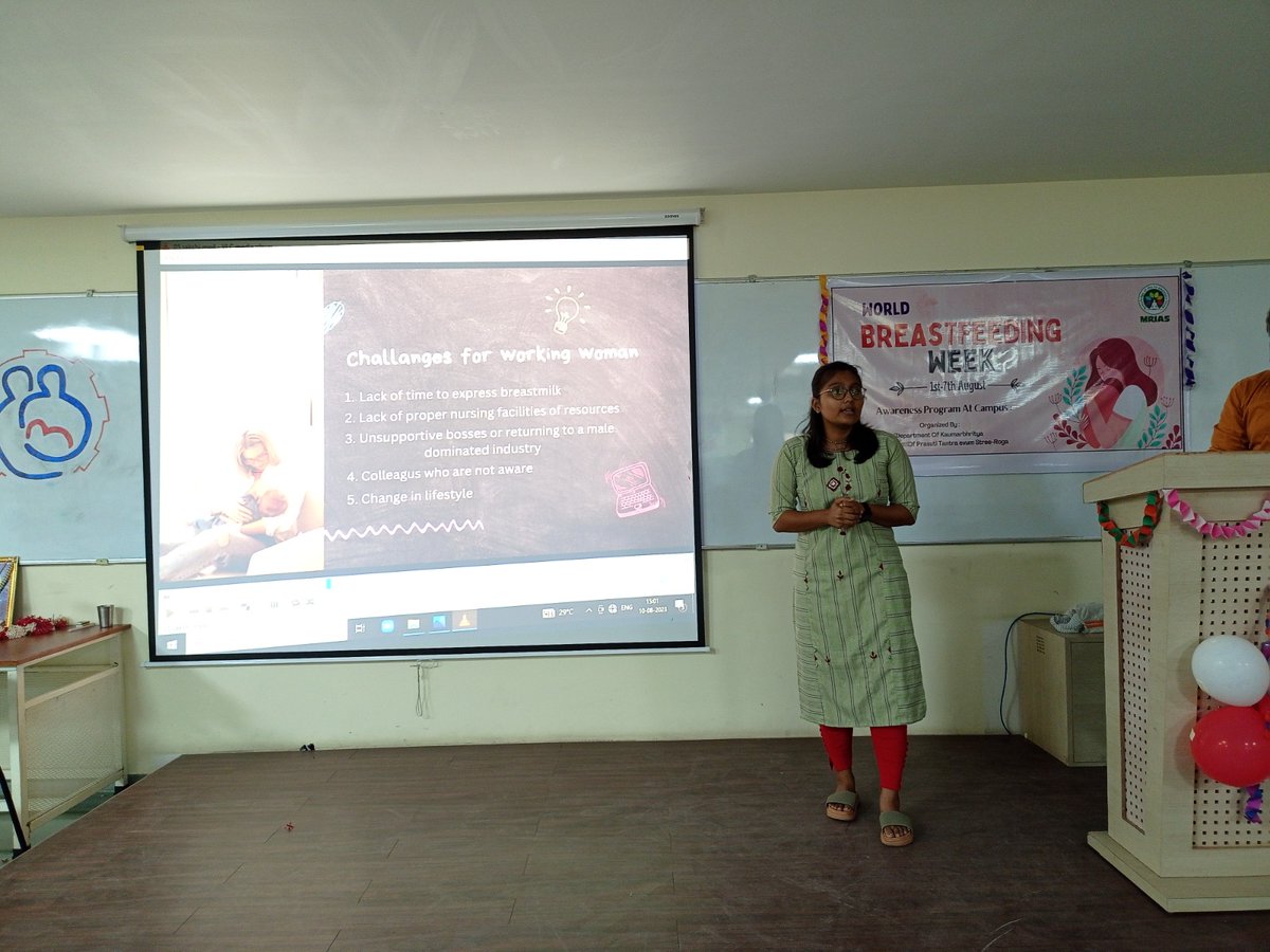 mriasofficial's tweet photo. Various activities like PPT presentation, reel making, poster presentation,Millet cooking and drama organized by department of Kaumarbhritya and department of Prasuti tantra evum stri-roga under breastfeeding awareness week 2023.
#MRIAS
#BREASTFEEEDINGAWARENESSWEEK https://t.co/gTrfl3ZP0N