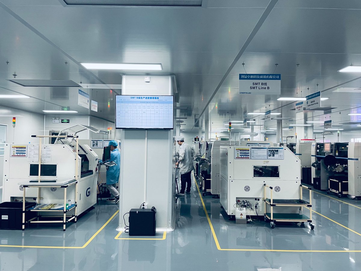 CreateLED's tweet image. CreateLED factory tour! See advanced systems, smart tech and expertise merging to unleash unmatched LED production. Innovative processes and employees deliver top products. Committed to leading displays through efficient, reliable and sustainable manufacturing.