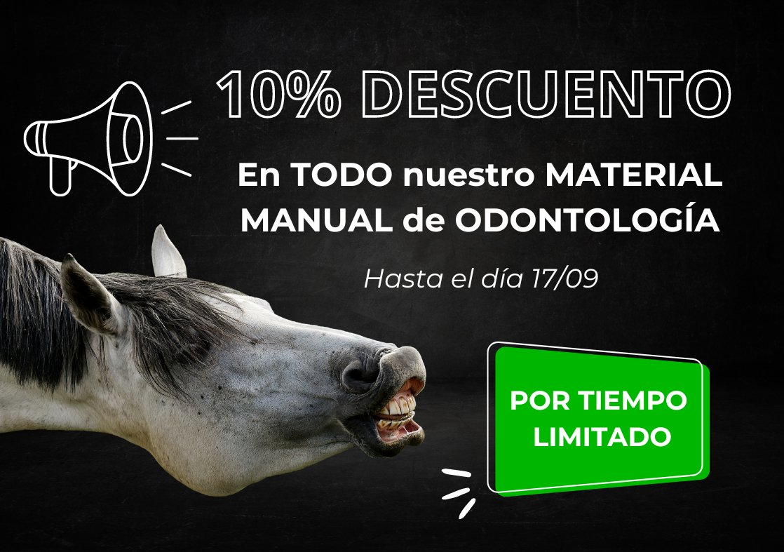 EquinvestES's tweet photo. ¡Atención amantes de la odontología equina! 🔊🔊

¡𝐒𝐨𝐥𝐨 𝐡𝐚𝐬𝐭𝐚 𝐞𝐥 𝟏𝟕/𝟎𝟗! Obtén un 𝟏𝟎% 𝐝𝐞 𝐝𝐞𝐬𝐜𝐮𝐞𝐧𝐭𝐨 en nuestros equipos manuales de odontología equina.

Infórmate en https://t.co/01qBHEElUb 

#odontologiaequina #saluddental #equinvest https://t.co/Kxc3MBOapD