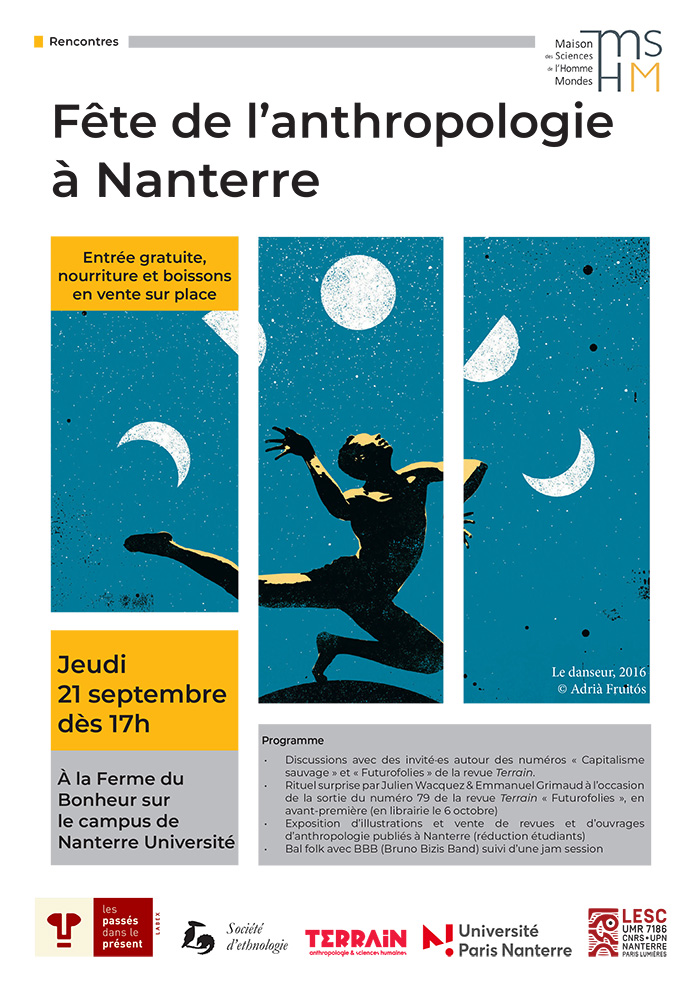 poledito's tweet photo. Concerts, débats, exposition, vente de revues et de livres : le 21 septembre, à partir de 17h, ne manquez pas la fête de l'anthropologie à Nanterre ! Entrée gratuite, nourriture et boissons en vente sur place.

➡️Infos pratiques : https://t.co/xLO3P0Rljx https://t.co/Aw6GA0PL2E