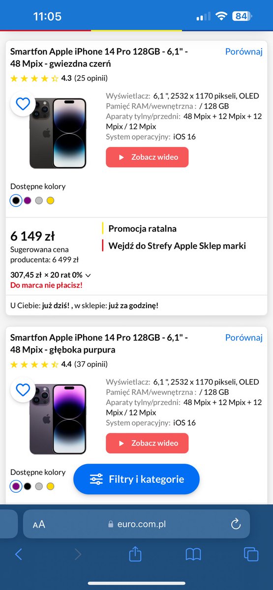 lukskywalker1's tweet photo. Dobra promka w @EuroPromocje 
iP 14 Pro 6149
iP 15 Pro 5999 w @Apple https://t.co/kEqsoQZj7V