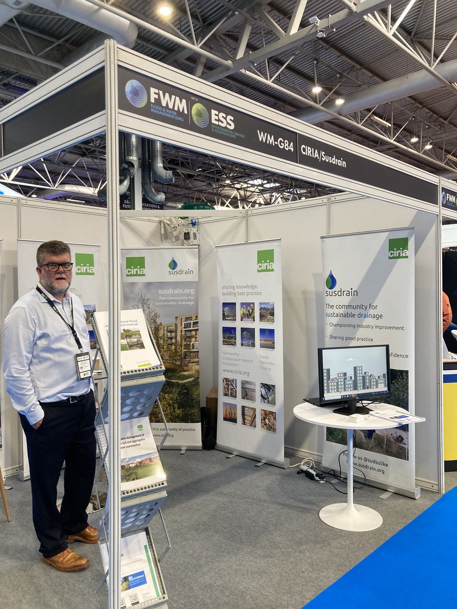 TamSimmonsCIRIA's tweet photo. Delighted to be representing @CIRIAupdates and @Sudsulike and the @FWMExpo We’re showcasing our new animation on #ciriabest online tool. Come and check it out! https://t.co/0yGmW9A04e