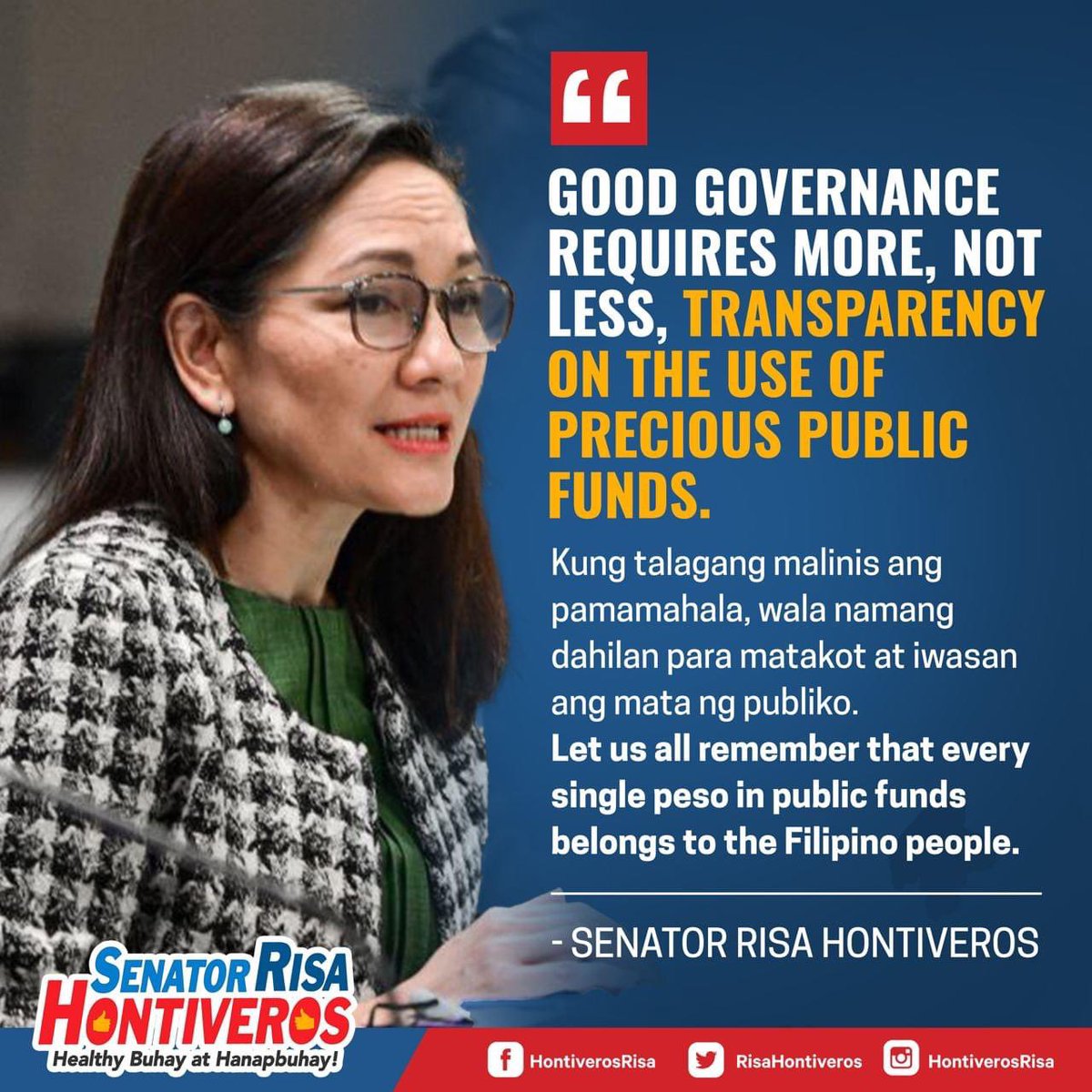 vince2681's tweet photo. Thank you for standing up Senator Risa Hontiveros 👏👍 

“Kung malinis ang pamamahala, walang dahilan para matakot at iwasan ang mata ng publiko” #HindiKaSpecial https://t.co/NG2g7iuXn4