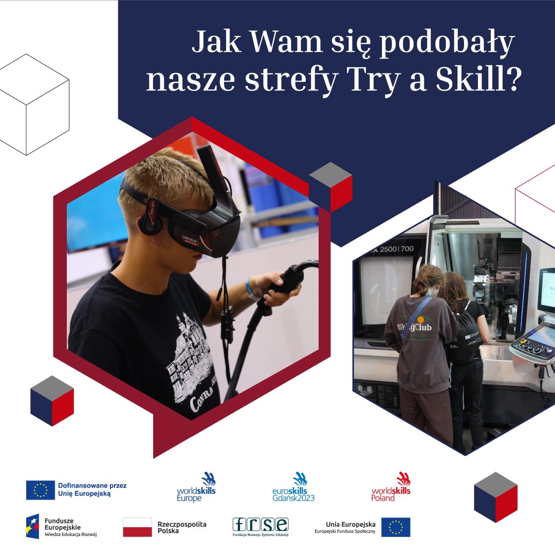 WorldSkillsPL's tweet photo. Jak Wam się podobały nasze strefy Try a Skill?🧐
To dobry pomysł na przećwiczenie swoich predyspozycji? A może to rozwiązanie na targi edukacyjne, które niezdecydowanym pozwoliłoby odkryć swoje talenty?🤔

Koniecznie dajcie nam znać, czy udało Wam się spróbować! 🤩

#tryaskill #training #szkolenie #zawód #profesja #konkurs