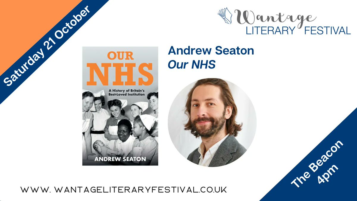 This year we have two events focused on health: Our NHS: A History of Britain's Best Loved Institution @AndrewSeaton This Won't Hurt: How Medicine Fails Women, @MariekeBigg Both on Saturday 21 October @beaconwantage To book tickets buff.ly/3LUO5hV
