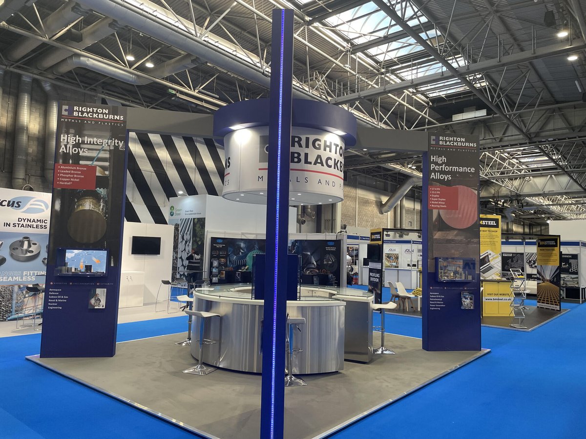 RightonLimited's tweet photo. The UK Metals Expo 2023 starts today and we're happy to once again be a part of this event.

Our stand is now open, G15 near the main entrance, where our friendly team are on hand to offer their expertise. https://t.co/vP3YnqZL54