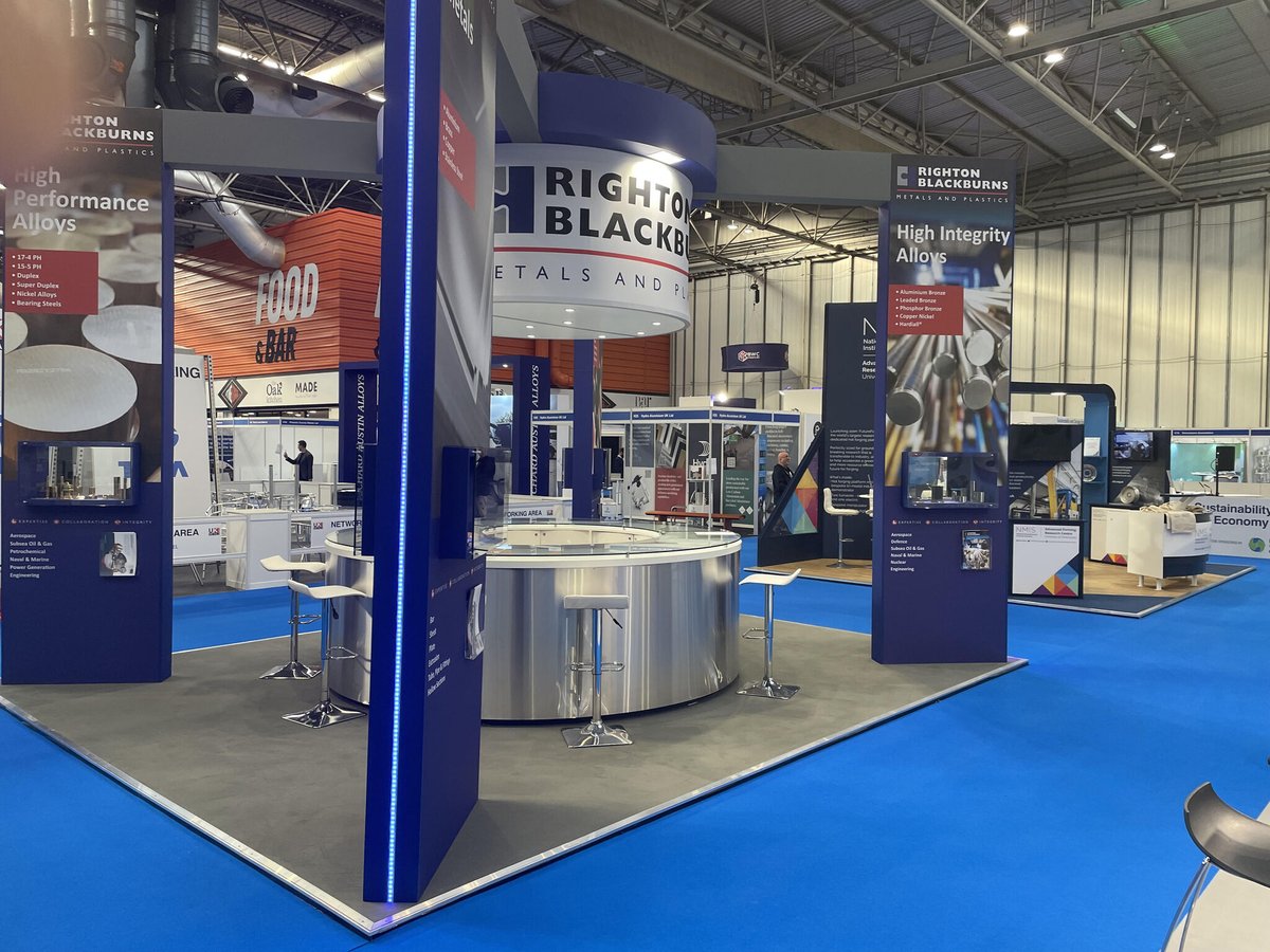 RightonLimited's tweet photo. The UK Metals Expo 2023 starts today and we're happy to once again be a part of this event.

Our stand is now open, G15 near the main entrance, where our friendly team are on hand to offer their expertise. https://t.co/vP3YnqZL54