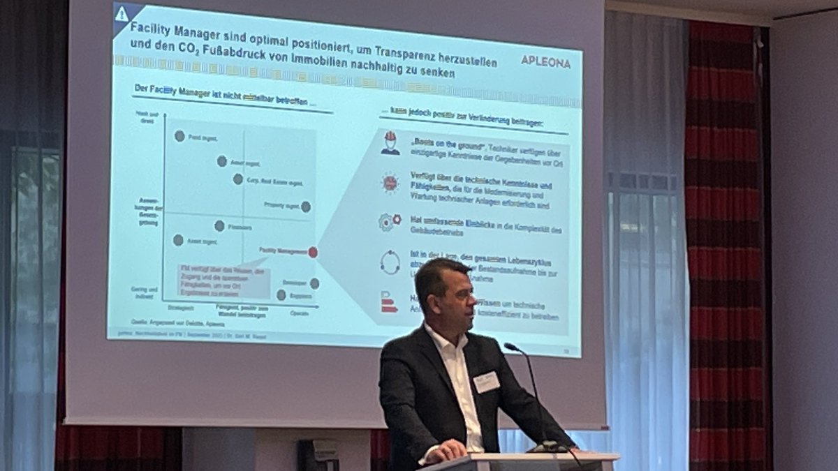 Der erste Tag vom Kongress „Nachhaltigkeit im FM – ESG als Treiber in Wirtschaft, Industrie und Verwaltung“ von gefma - Deutscher Verband für Facility Management und Der Facility Manager war mit hochkarätigen Expertenvorträgen bestückt.

Nun bin ich gespannt auf den zweiten Tag.