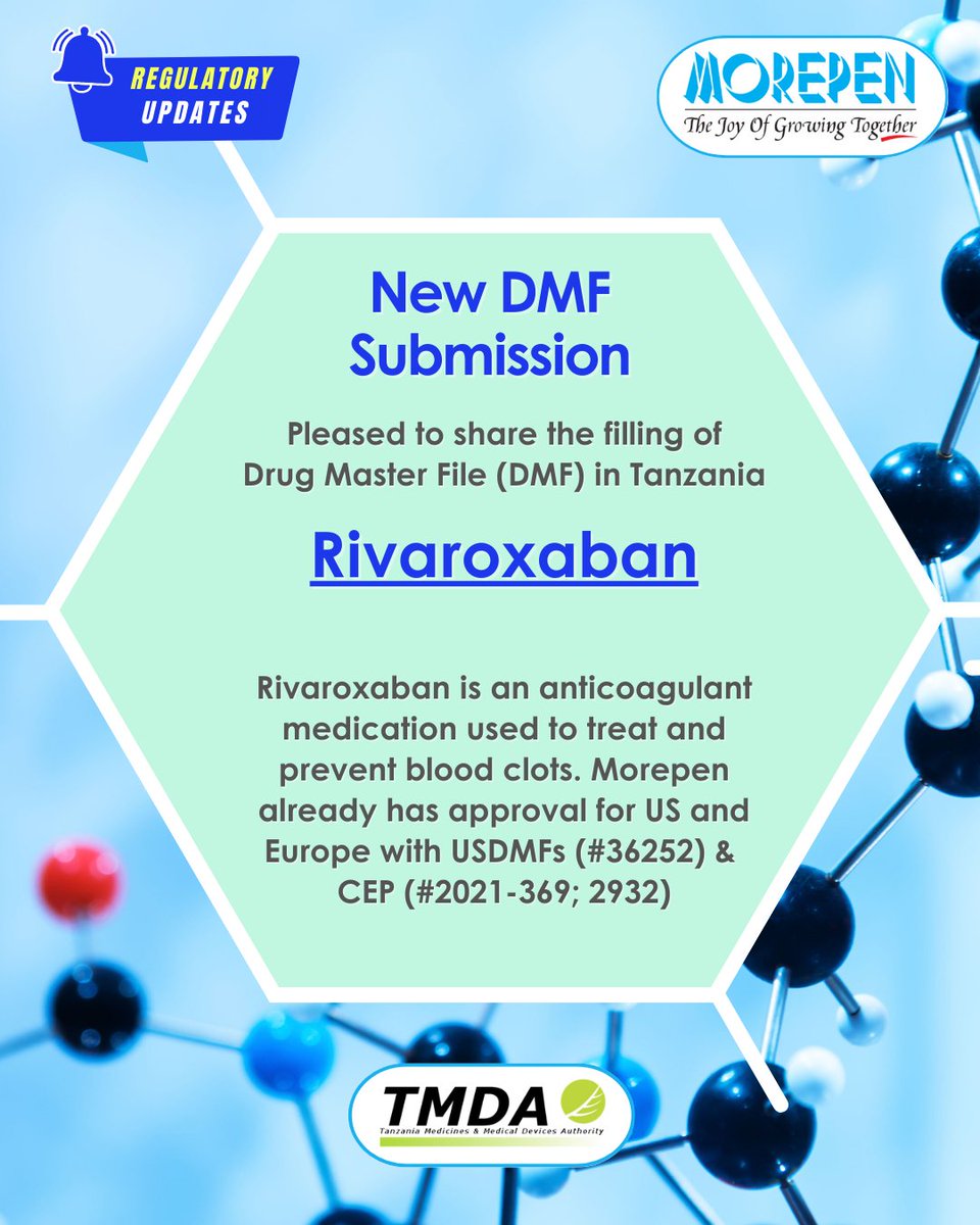 We've recently filed our #DrugMasterFile (DMF) in Tanzania.
Our Regulatory Affairs team is dedicated to rapid global service, with a whopping 236 DMFs filed to date.