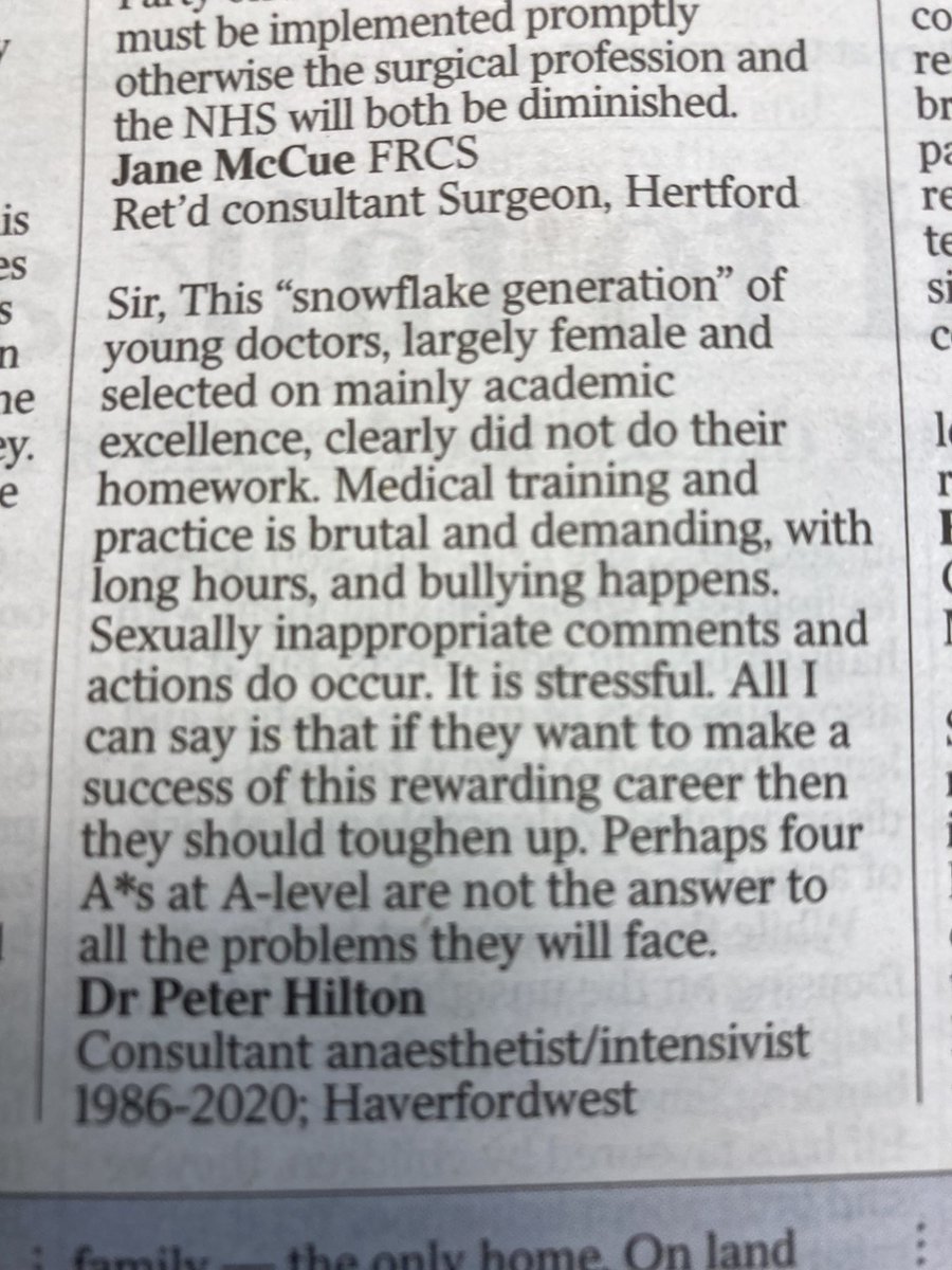 Thank you @thetimes for publishing our letter in response to “sexual misconduct in surgery” . We would also like to thank Dr Peter Hilton for illustrating our points so effectively in his! Please RT. @BAOMSOfficial @medicalwomenuk @WomenSurgeonsUK @dorotheabyrne @ScrubSurvivors