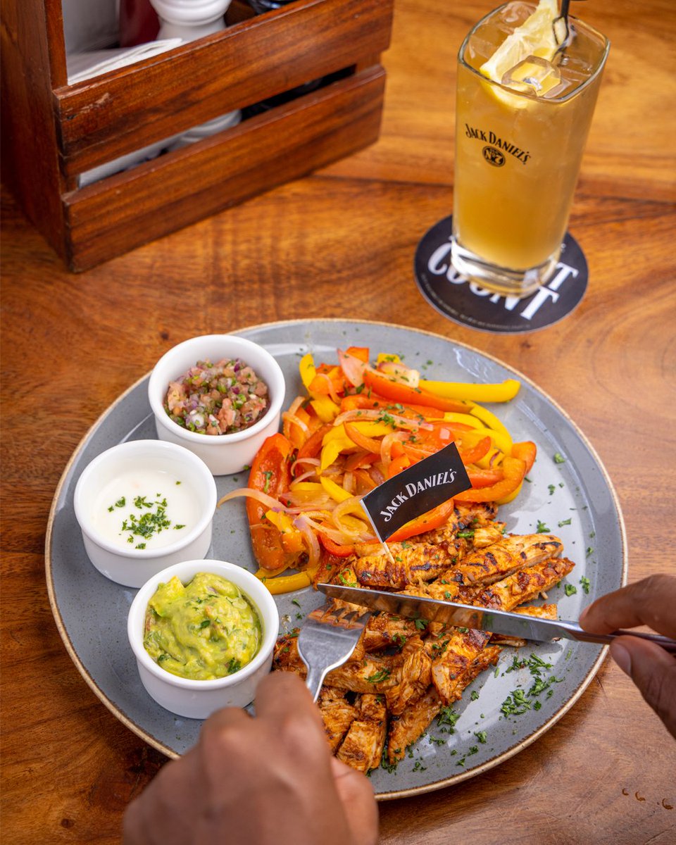 thealchemistkla's tweet photo. This Jack Chicken Fajita off our #JDMidweekEssential menu is sure to please!๐ Comes with a complimentary Jack Danielโs drink every Wendesday.๐ฅ
Happy Hour, 4-7pm Buy 1 Get 1 Free
Call/WhatsApp 0777 194 006 for table reservations. https://t.co/hK8n8TkuvU