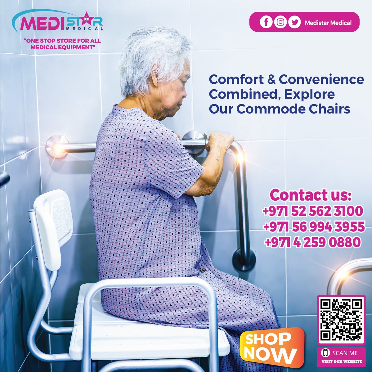 MedistarMedical's tweet image. For a comfort &amp;amp; Convenience Commode chairs Shop Now
Visit our WEBSITE
🔍website: medistarmedical.com
🚑 Delivery Available across UAE
📱Contact us: +971 52 562 3100 / +971 56 994 3955 / +971 4 259 0880
#commode #commodechairs #showercommode #mobilitycare #onlineshopping