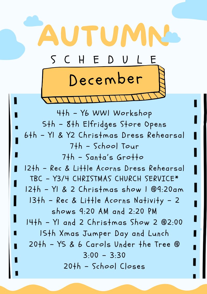 SAVE THE DATES. Event information will be shared closer to the time.