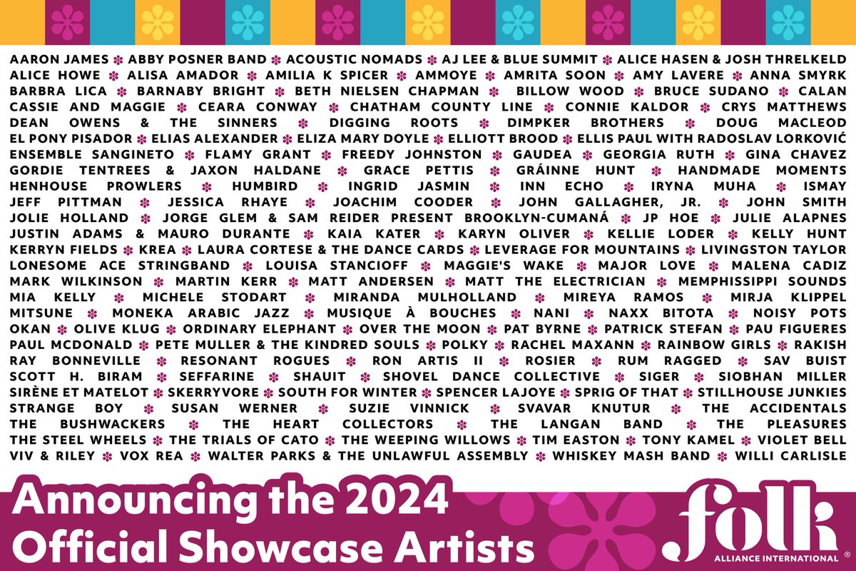 ✨ELATED & a little emotional to announce...✨ We have an ⭐️OFFICIAL SHOWCASE⭐️ at next year's @FolkAlliance International Conference! 😄🎶🎉 Heartfelt thanks to #FolkAlliance for this incredible opportunity, one we've been working towards for many years. 🙏 #Folk2024 #IamFolk