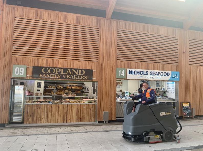 Marty, one of our Senior Market Officers, has a new toy! 😅

The machine you may have seen him driving around the Market Place is being used to help clean the floor. 🫧🧽 #themarketplacetobe #greatyarmouthmarket #greatyarmouthmarketplace