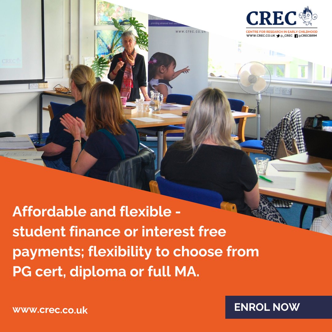 _CREC's tweet photo. Find out more and apply now, as the closing date is Sept 22nd.
https://t.co/s4PbjayAi4
#EarlyChildhood #MA #EarlyYears #EYFS #PostGrad #EarlyEducation #birthtofivematters #Masters #Birmingham #BCU https://t.co/X99vrf8yCt