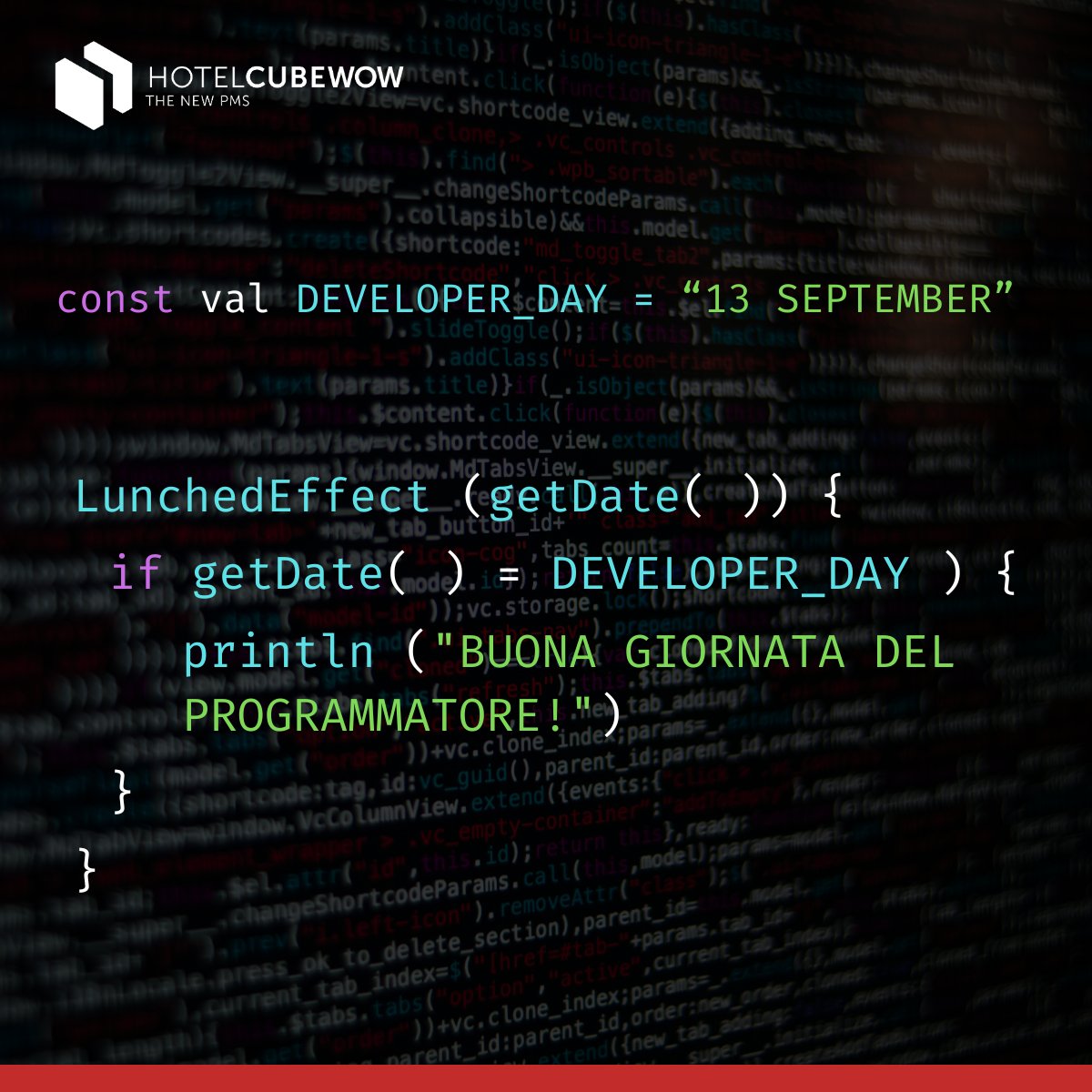 HOTELCUBE's tweet image. Oggi, 13 settembre, è la giornata internazionale del #Programmatore!
Perché? Perché è il 256° giorno dell’anno e 256 è il numero di valori distinti rappresentabile con un #byte! Logico no?!
🧑🏻💻Auguri ai nostri *DEV* che rendono possibile anche l'impossibile! 
#ProgrammersDay