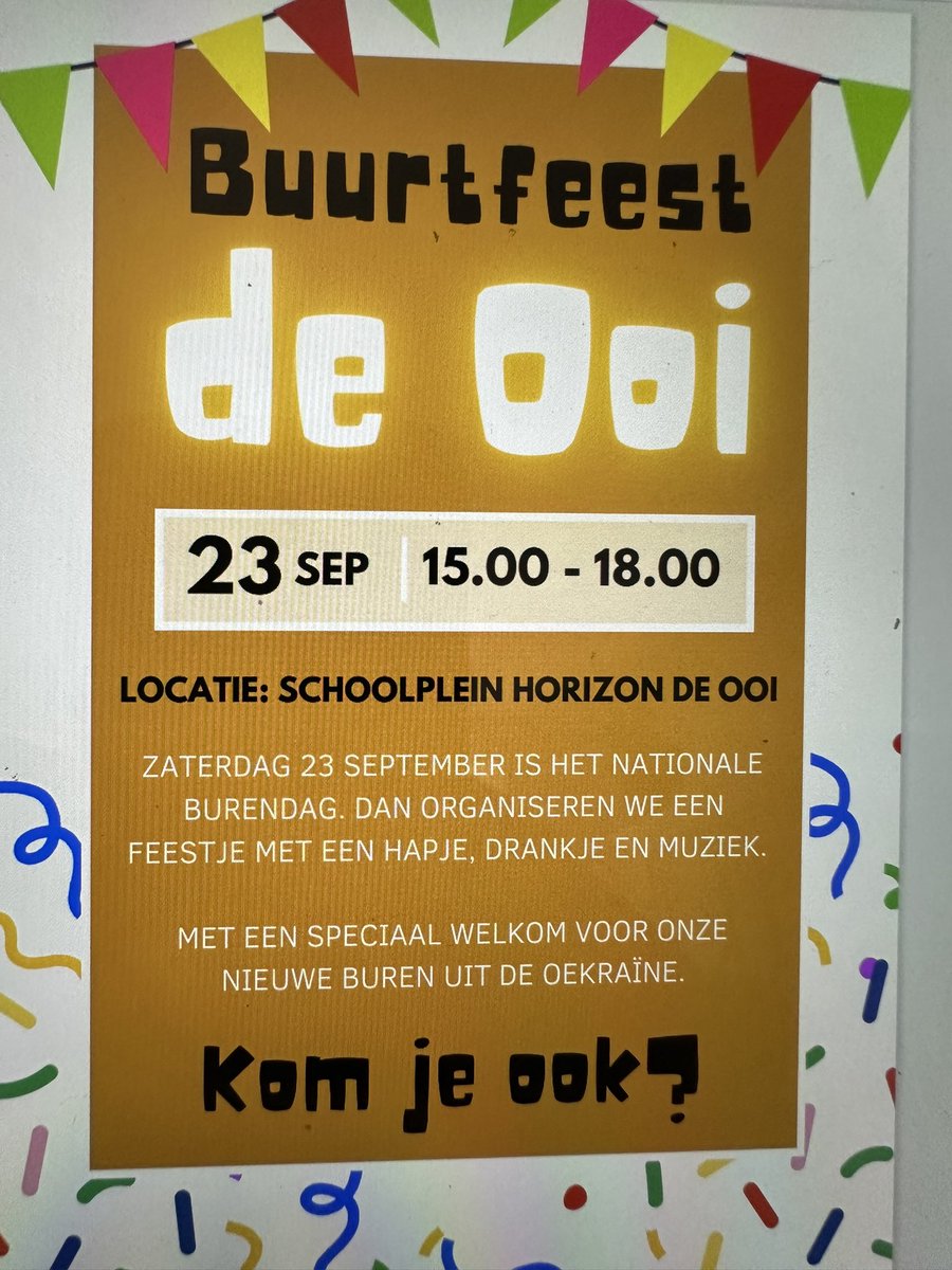 Gem_Doesburg's tweet photo. Wat doet u met Nationale Burendag? De Ooi viert het met een buurtfeest op 23 september voor alle wijkbewoners! https://t.co/aItoICXwKP
