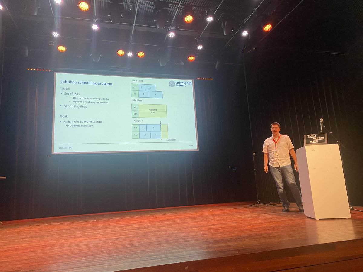 Stefanie Rinderle-Ma (@srinderlema) on Twitter photo Alexander presenting our work on using local process mining to improve the performance of metaheuristics to solve OR problems at <a href="/BPMConf/">BPM Conference</a> #BPM2023 <a href="/is_bpm_tum/">is_bpm_tum</a> <a href="/DoCS_univie/">Doctoral School Computer Science</a>
link.springer.com/chapter/10.100… Alexander presenting our work on using local process mining to improve the performance of metaheuristics to solve OR problems at <a href="/BPMConf/">BPM Conference</a> #BPM2023 <a href="/is_bpm_tum/">is_bpm_tum</a> <a href="/DoCS_univie/">Doctoral School Computer Science</a>
link.springer.com/chapter/10.100…