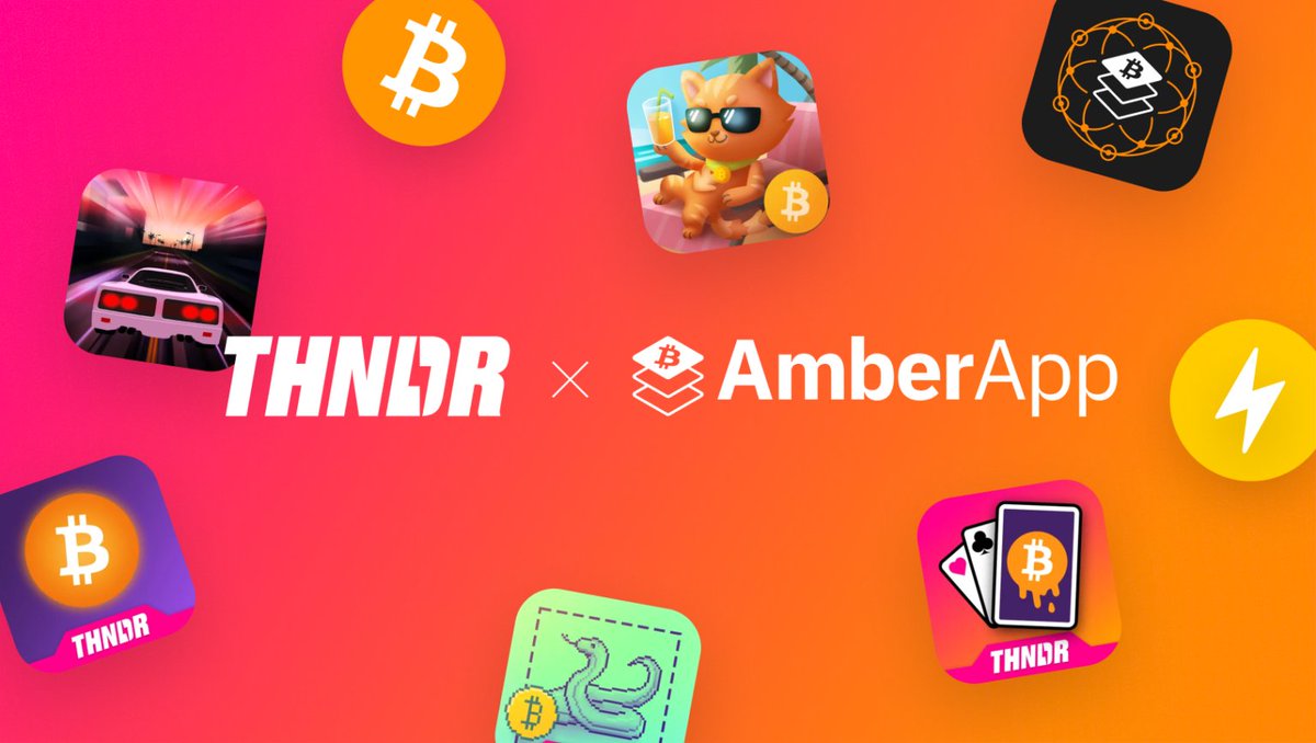 🐸''Play Games, Earn Sats with THNDR x AmberApp''  

If you are looking for a fun and cool Lightning enabled wallet to cash out your winnings from our game apps, @theamberapp makes it seamless for you!🧡

🫡Have a look a their blog post to find more: amber.app/education/earn…