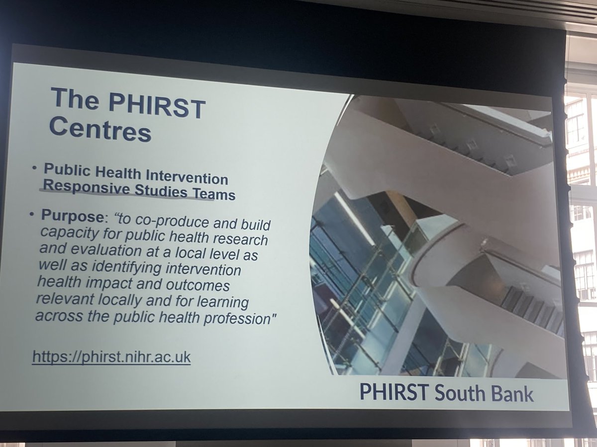 Prof @LynneDawkins talking about the #PHIRST project - working with  and evaluating services - which is better F2F delivery model or telephone support ? #LSBU @CABR_LSBU @LSBU
