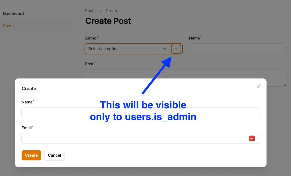 PovilasKorop's tweet photo. @filamentphp tip.

You can add a `->when(condition, callback)` method to enable certain features only for specific users/roles or any conditions.

Here's an example for enabling the "Add new" button on Select only for admin users. https://t.co/wT0l67zcPa