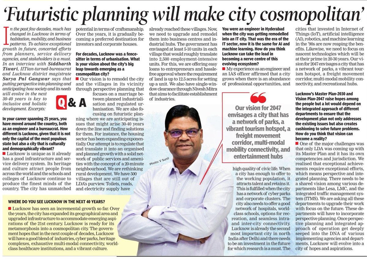 Future belongs to Lucknow. Going to be the new center for professionals across different fields.