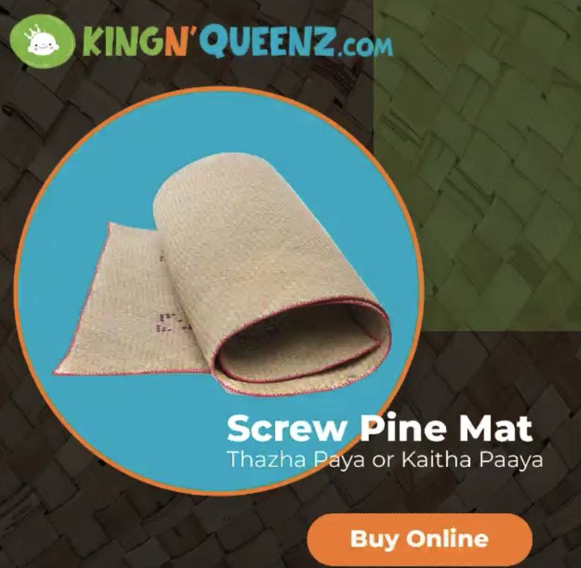 KingNQueenz1's tweet image. Screw Pine Mat - Metha Paya Buy Online

Buy Now: kingnqueenz.com/products/metha…

#screwpine #kingnqueenz #payaonline #പായ #onlinestore #ecommerce #handmademat #ThazhaPaya #KaithaPaaya #allindiadelivery #internationaldelivery #fastselling #bestselling #ordernow #kingnqueenz #bulkorder