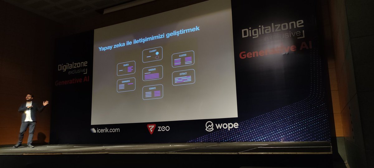 Türkiye'nin ilk generative AI etkinliğinde @yigitkonur yardırıyor.

#digitalzone hep kaliteliydi ama bu sefer bir başka :) teşekkürler @zeoagency!